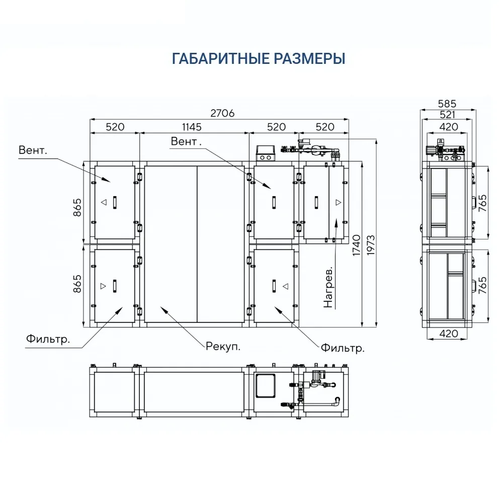 Приточно-вытяжная установка Turkov Zenit Standart S 2050 W