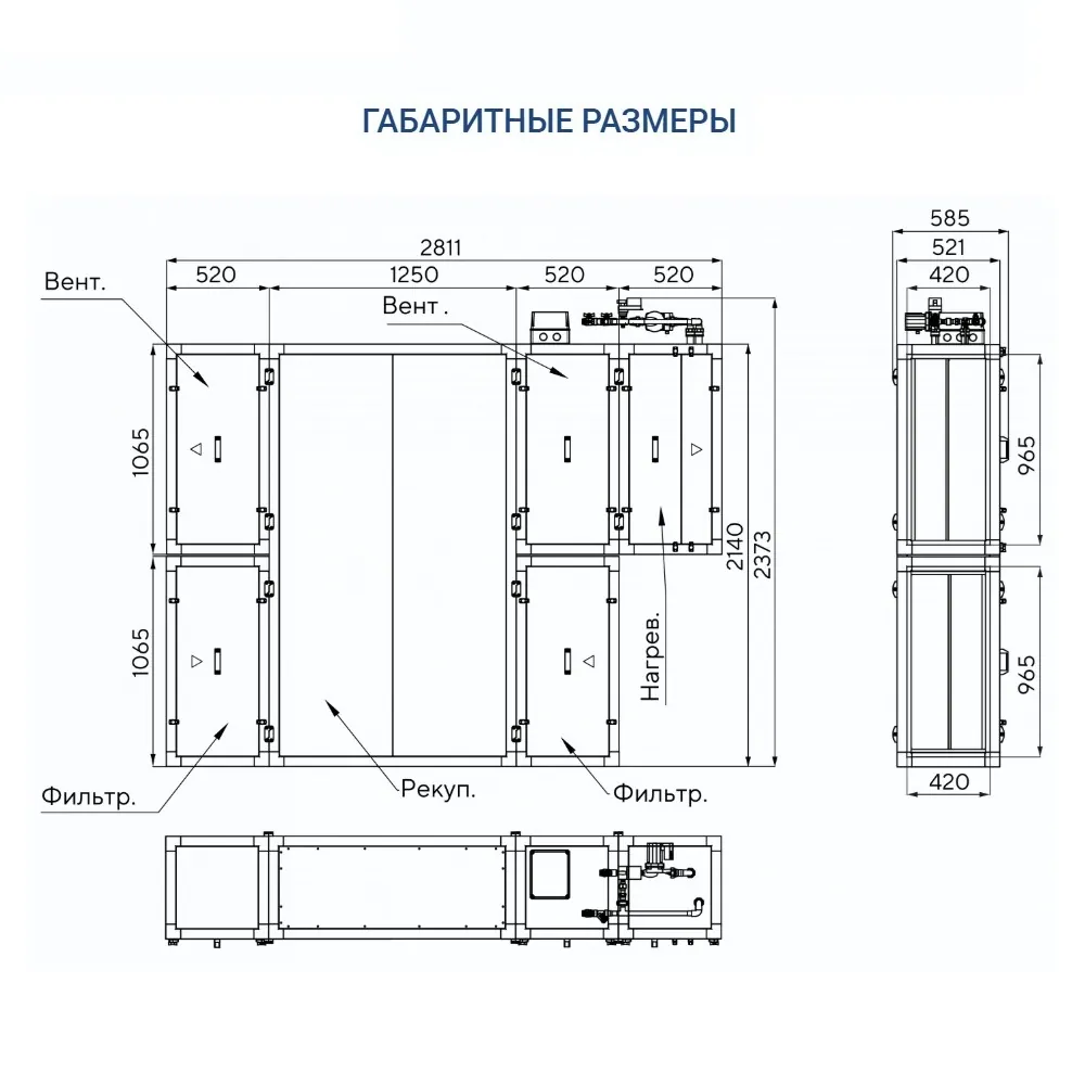 Приточно-вытяжная установка Turkov Zenit Standart S 3050 W