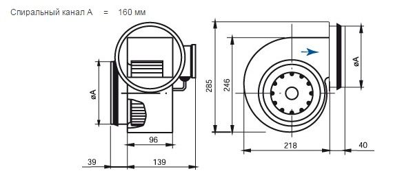 Изображение для товара Systemair CE 140 L-160