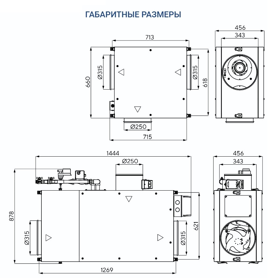 Приточно-вытяжная установка Turkov Capsule pool 1500 W 3R