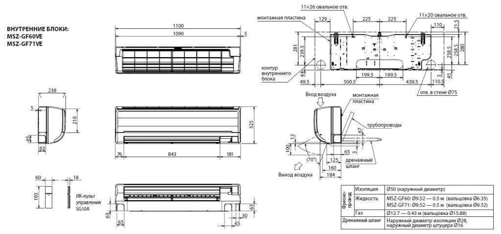 Изображение для товара Mitsubishi Electric MSZ-GF71VE / MUZ-GF71VE