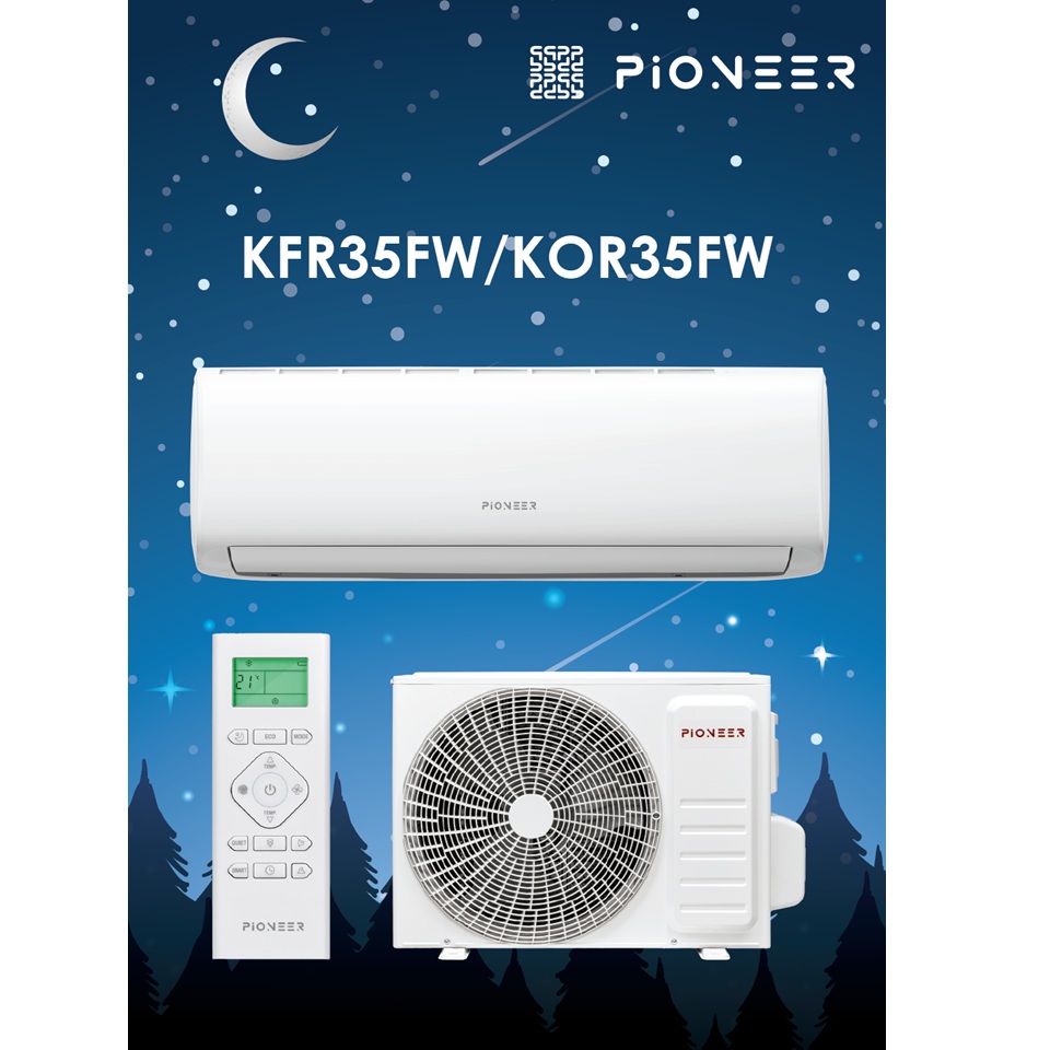 Настенный кондиционер Pioneer KFR35FW / KOR35FW с зимним комплектом (-40)