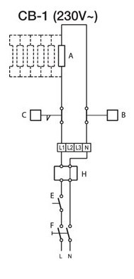 Схема подключения Systemair CB 250-3,0