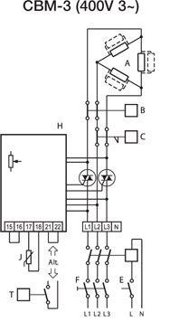 Схема подключения Systemair CBM 355-9,0