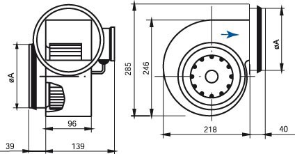 Вентилятор Systemair CE 140 L-125