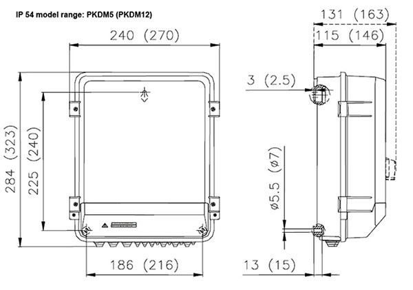 Размеры регулятора PKDM12