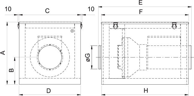 Размеры вентиляционной установки Systemair TLP 315/6,0S